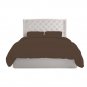MISR Linen King/Super King Chocolate 3PCs Duvet Set Egyptian Cotton 400 Thread Count