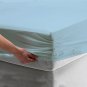 MISR Linen King Light Blue 3PCs Fitted Sheet Egyptian Cotton 400 Thread Count 15 Inch Pocket