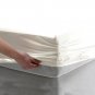 MISR Linen King White 3PCs Fitted Sheet Egyptian Cotton 400 Thread Count 18 Inch Pocket