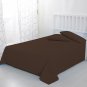MISR Linen Single Chocolate 3Pcs Flat Sheet Egyptian Cotton 400 Thread Count