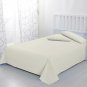 MISR Linen King Single Ivory 3Pcs Flat Sheet Egyptian Cotton 400 Thread Count