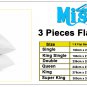 MISR Linen King Single Ivory 3Pcs Flat Sheet Egyptian Cotton 400 Thread Count