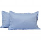 MISR Linen Standard Light Blue Pillowcase Pair Egyptian Cotton 400 Thread Count