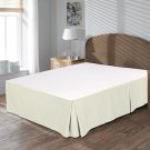 MISR Linen Super King Ivory Pleated Bed Skirt Egyptian Cotton 400 Thread Count 15 Inch Drop