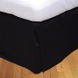 MISR Linen Super King Black Pleated Bed Skirt Egyptian Cotton 400 Thread Count 15 Inch Drop