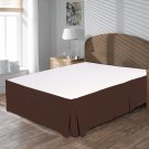 MISR Linen Double Chocolate Pleated Bed Skirt Egyptian Cotton 400 Thread Count 21 Inch Drop