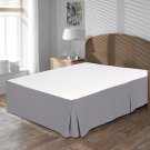 MISR Linen King Silver Pleated Bed Skirt Egyptian Cotton 400 Thread Count 21 Inch Drop