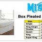 MISR Linen Super King White Pleated Bed Skirt Egyptian Cotton 400 Thread Count 21 Inch Drop