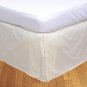 MISR Linen Super King Ivory Pleated Bed Skirt Egyptian Cotton 400 Thread Count 21 Inch Drop