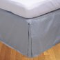 MISR Linen Super King Silver Pleated Bed Skirt Egyptian Cotton 400 Thread Count 21 Inch Drop