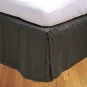 MISR Linen Super King Dark Grey Pleated Bed Skirt Egyptian Cotton 400 Thread Count 21 Inch Drop