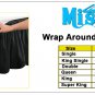 MISR Linen King Single Ivory Wrap Around Bed Skirt Egyptian Cotton 400 Thread Count 18 Inch Drop
