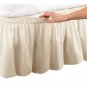 MISR Linen King Single Ivory Wrap Around Bed Skirt Egyptian Cotton 400 Thread Count 21 Inch Drop