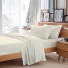 MISR Linen Full Ivory Solid 4PCs Sheet Set Egyptian Cotton 400 Thread Count 15 Inch Pocket