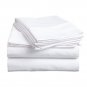 MISR Linen CalKing White Solid 4PCs Sheet Set Egyptian Cotton 400 Thread Count 21 Inch Pocket