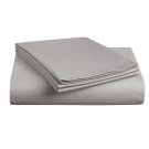 MISR Linen Twin/Twin XL Silver Solid 3PCs Duvet Set Egyptian Cotton 400 Thread Count