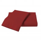 MISR Linen Full/Queen Burgundy Solid 3PCs Duvet Set Egyptian Cotton 400 Thread Count