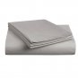 MISR Linen King/CalKing Silver Solid 3PCs Duvet Set Egyptian Cotton 400 Thread Count