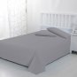 MISR Linen CalKing Silver Solid 3Pcs Flat Sheet Egyptian Cotton 400 Thread Count