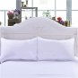 MISR Linen Standard White Solid Pillowcase Pair Egyptian Cotton 400 Thread Count