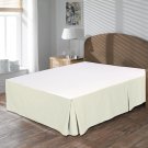 MISR Linen CalKing Ivory Solid Box Pleated BedSkirt Egyptian Cotton 400 Thread Count 15 Inch Drop