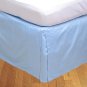 MISR Linen King Light Blue Solid Box Pleated BedSkirt Egyptian Cotton 400 Thread Count 18 Inch Drop