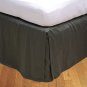MISR Linen CalKing Dark Grey Solid Box Pleated BedSkirt Egyptian Cotton 400 Thread Count 18 Inch Dro