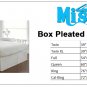 MISR Linen CalKing White Solid Box Pleated BedSkirt Egyptian Cotton 400 Thread Count 21 Inch Drop