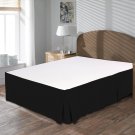 MISR Linen CalKing Black Solid Box Pleated BedSkirt Egyptian Cotton 400 Thread Count 21 Inch Drop