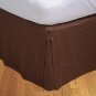 MISR Linen CalKing Chocolate Solid Box Pleated BedSkirt Egyptian Cotton 400 Thread Count 15 Inch Dro
