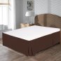 MISR Linen CalKing Chocolate Solid Box Pleated BedSkirt Egyptian Cotton 400 Thread Count 18 Inch Dro