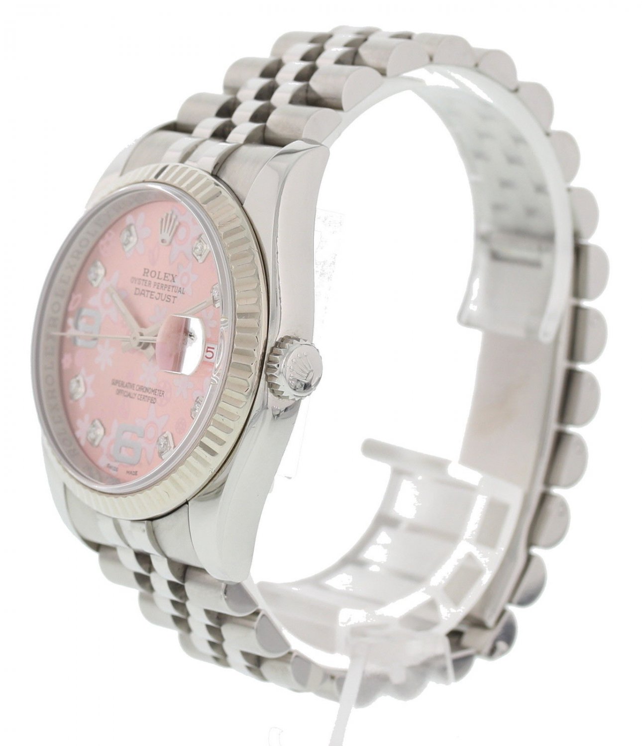 Rolex Oyster Perpetual Datejust Floral Diamond Dial 116234