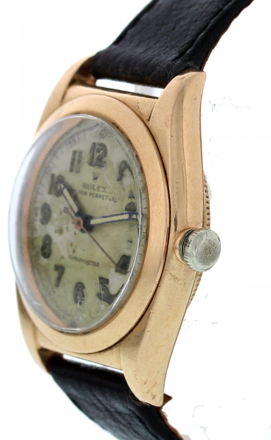 Vintage Rolex Oyster Perpetual 18k Rose Gold 3131 Bubble Back