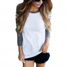 Versity Stripe Dark Gray Raglan Long Sleeve T Shirt Autumn Patchwork Shirts Tee Baseball Top