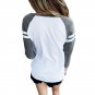 Versity Stripe Dark Gray Raglan Long Sleeve T Shirt Autumn Patchwork Shirts Tee Baseball Top