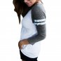 Versity Stripe Dark Gray Raglan Long Sleeve T Shirt Autumn Patchwork Shirts Tee Baseball Top