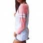 Versity Stripe Red Raglan Long Sleeve T Shirt Autumn Patchwork Shirts Tee Baseball Top