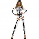Halloween Costumes Sexy White Bad To The Bone Skeleton Costume Fantasias Femininas Para Festa