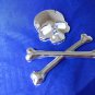 Skull and Bones Bone Heavy 3M Metal Sticker Emblem Chrome