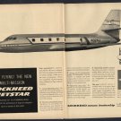 1958 LOCKHEED JETSTAR AIRCRAFT MARIETTA GEORGIA VINTAGE PRINT AD