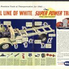 1941 WHITE SUPER POWER TRUCKS VINTAGE MAGAZINE PRINT ART AD