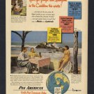 1950 PAN AMERICAN AIRLINE CARIBBEAN CLIPPER CRUISE VINTAGE MAGAZINE PRINT AD