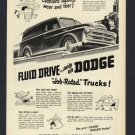 1950 DODGE JOB-RATED TRUCK VINTAGE MAGAZINE PRINT AD