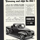 1941 '41 FORD V-8 TRUCK  VINTAGE MAGAZINE AD