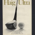 1968 HAIG ULTRA WALTER HAGEN GOLF EQUIPMENT COMPANY STRATA-BLOC VINTAGE PRINT AD