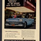 1958 OLDSMOBILE DYNAMIC 88 VINTAGE CAR PRINT AD MISS PATTI PAGE THE BIG RECORD