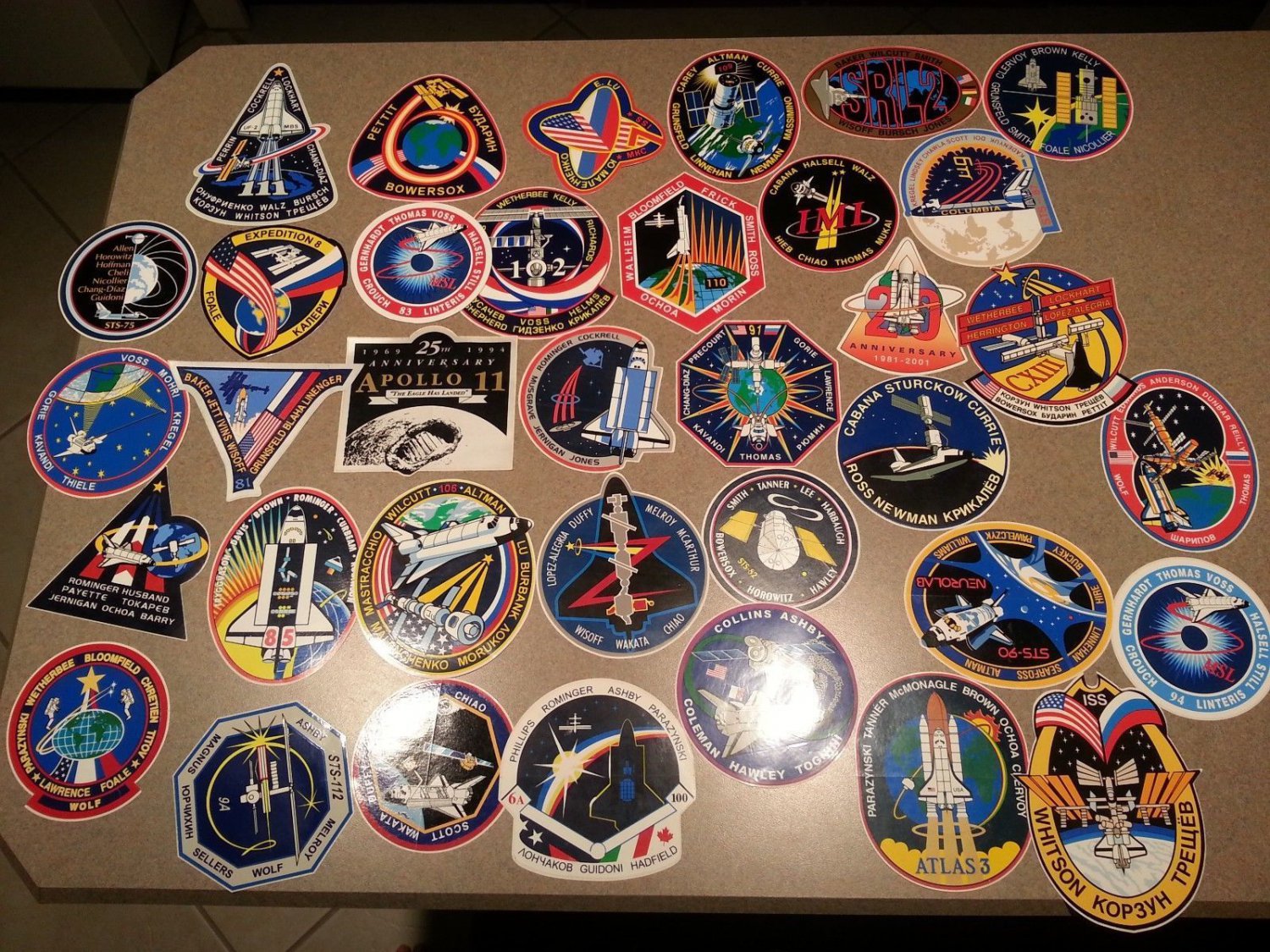 NASA PATCH STICKER SPACE MISSIONS LOT OF 36