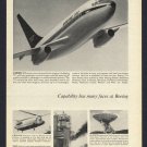1966 BOEING 737 SHORT RANGE JET PLANE AIRCRAFT VINTAGE MAGAZINE PRINT AD