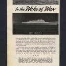 1944 INGALLS SHIPS WARLINERS WAKE OF WAR WW2 VINTAGE PRINT AD