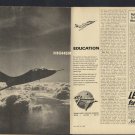 1958 GRUMMAN AIRCRAFT ENGINEERING CORPORATION NAVY PILOT F9F-8T FIGHTER JET AD